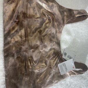 Lululemon Athletica Brown and Gold Sports Bra